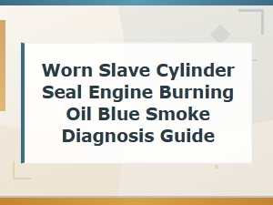 Worn Slave Cylinder Seal Engine Burning Oil Blue Smoke Diagnosis Guide