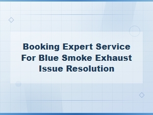 Booking Expert Service for Blue Smoke Exhaust Issue Resolution